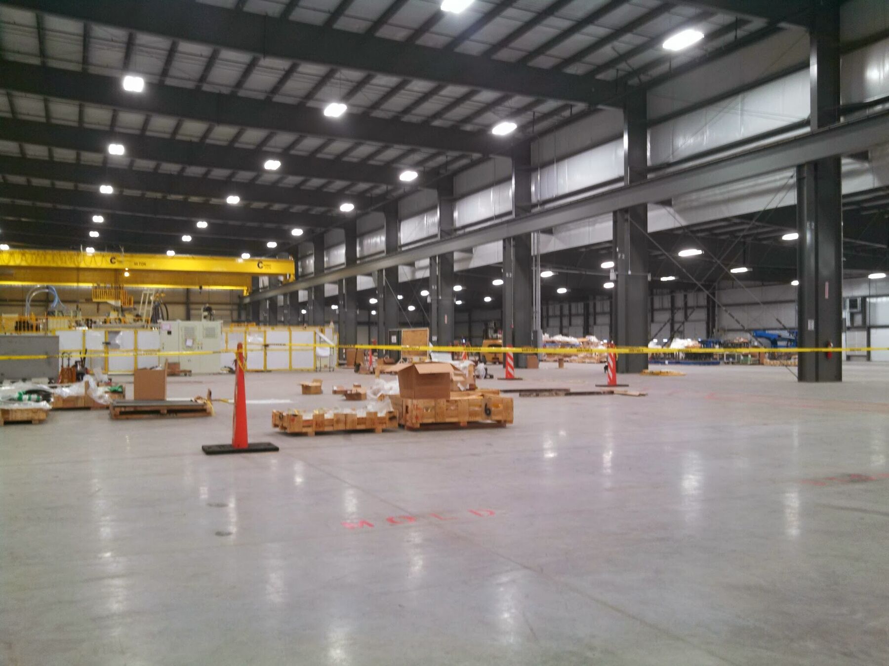 An empty new plant floor