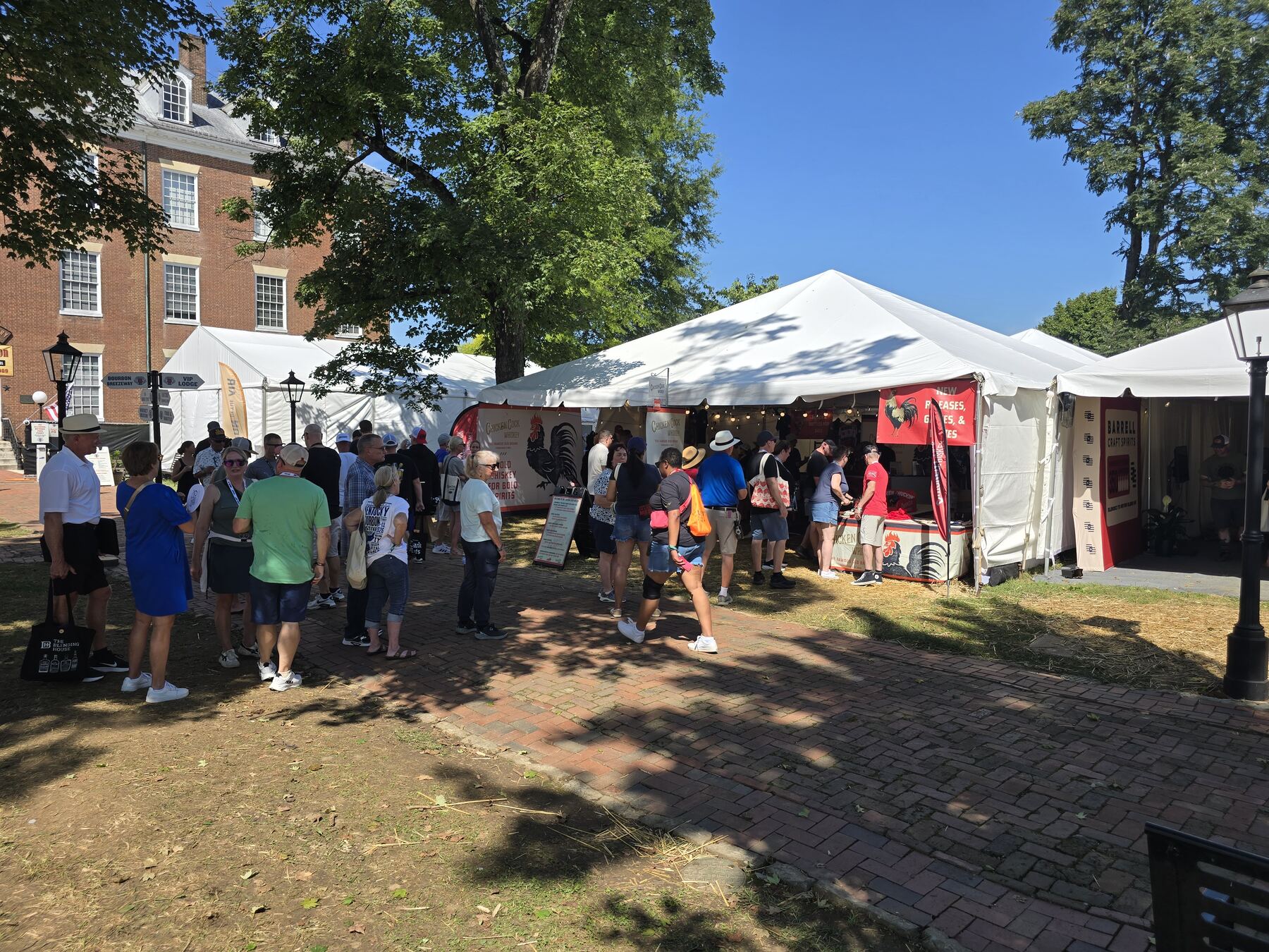 The bourbon festival on the courthouse lawn