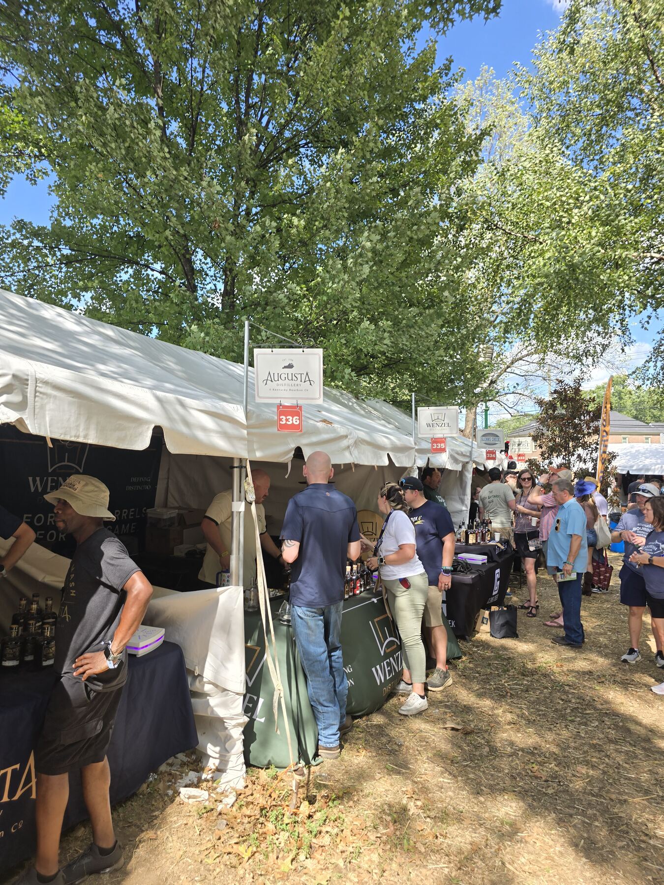 Tents and tasters at the Kentucky Bourbon Festival