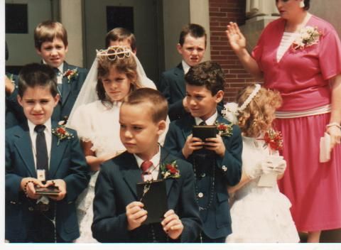 A first communion group, years ago