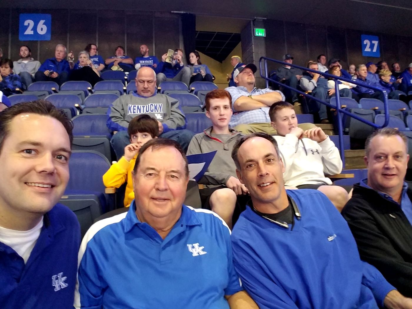 Justin and friends at a Kentucky game