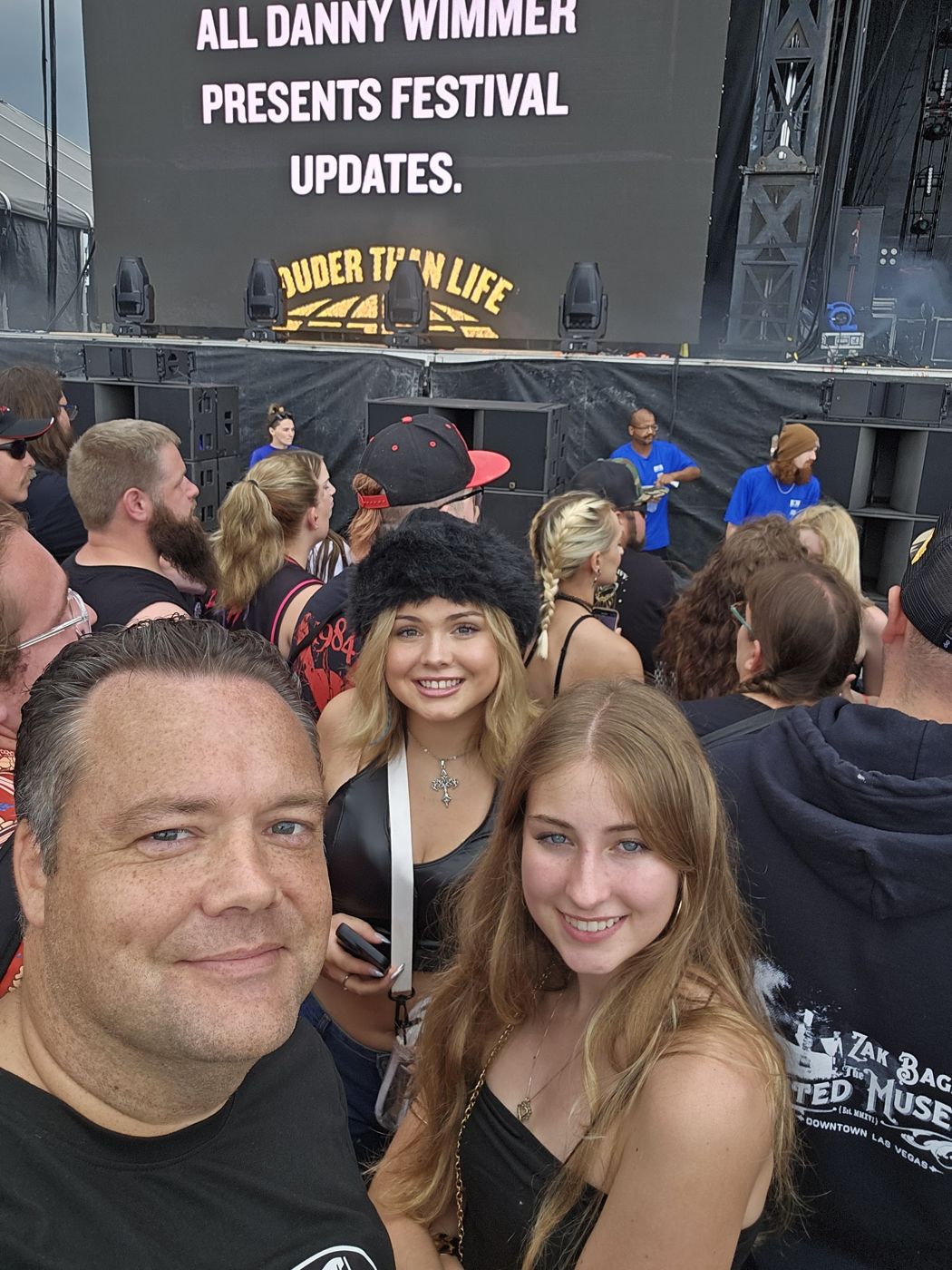 Justin with friends at Louder Than Life