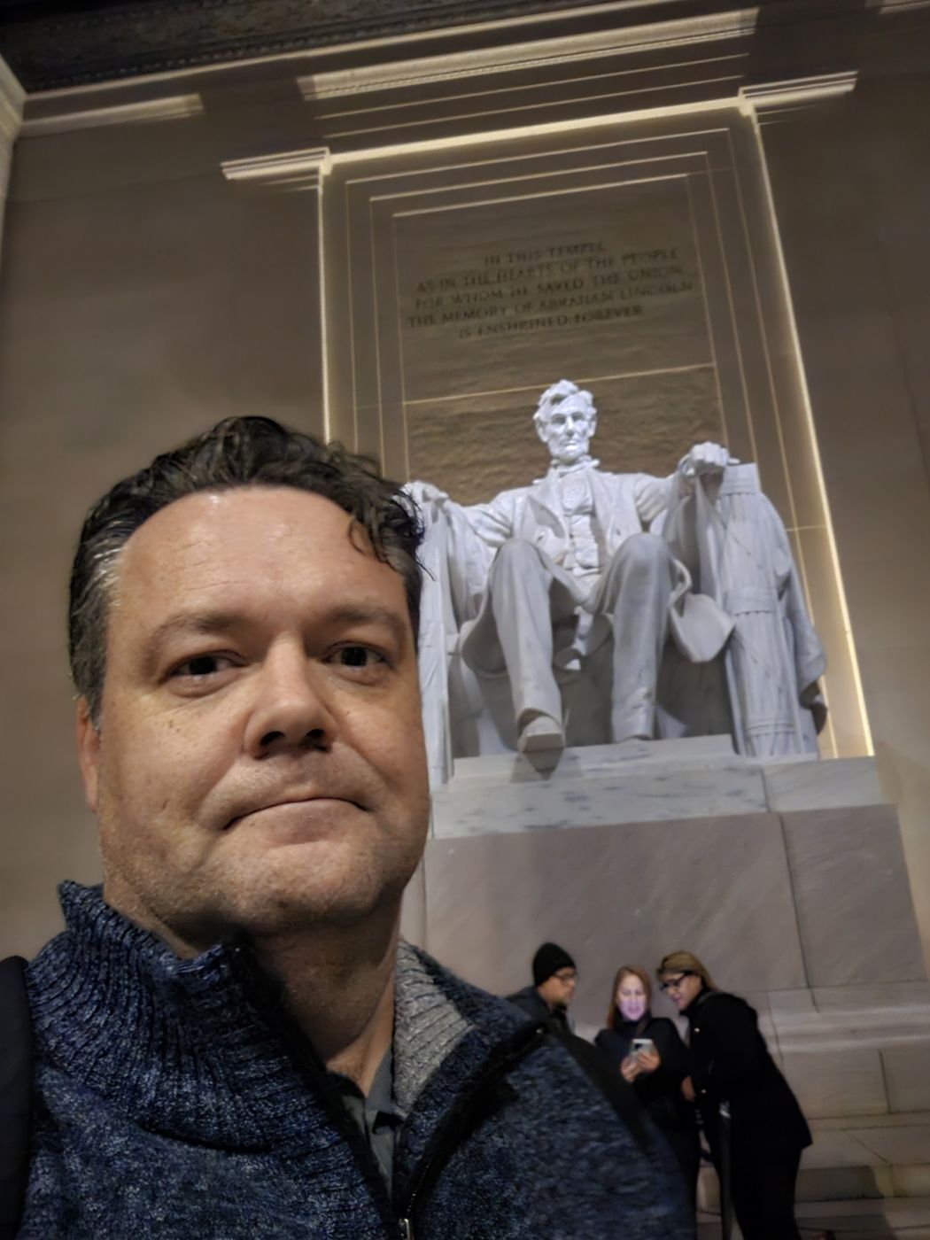 Justin at the Lincoln Memorial