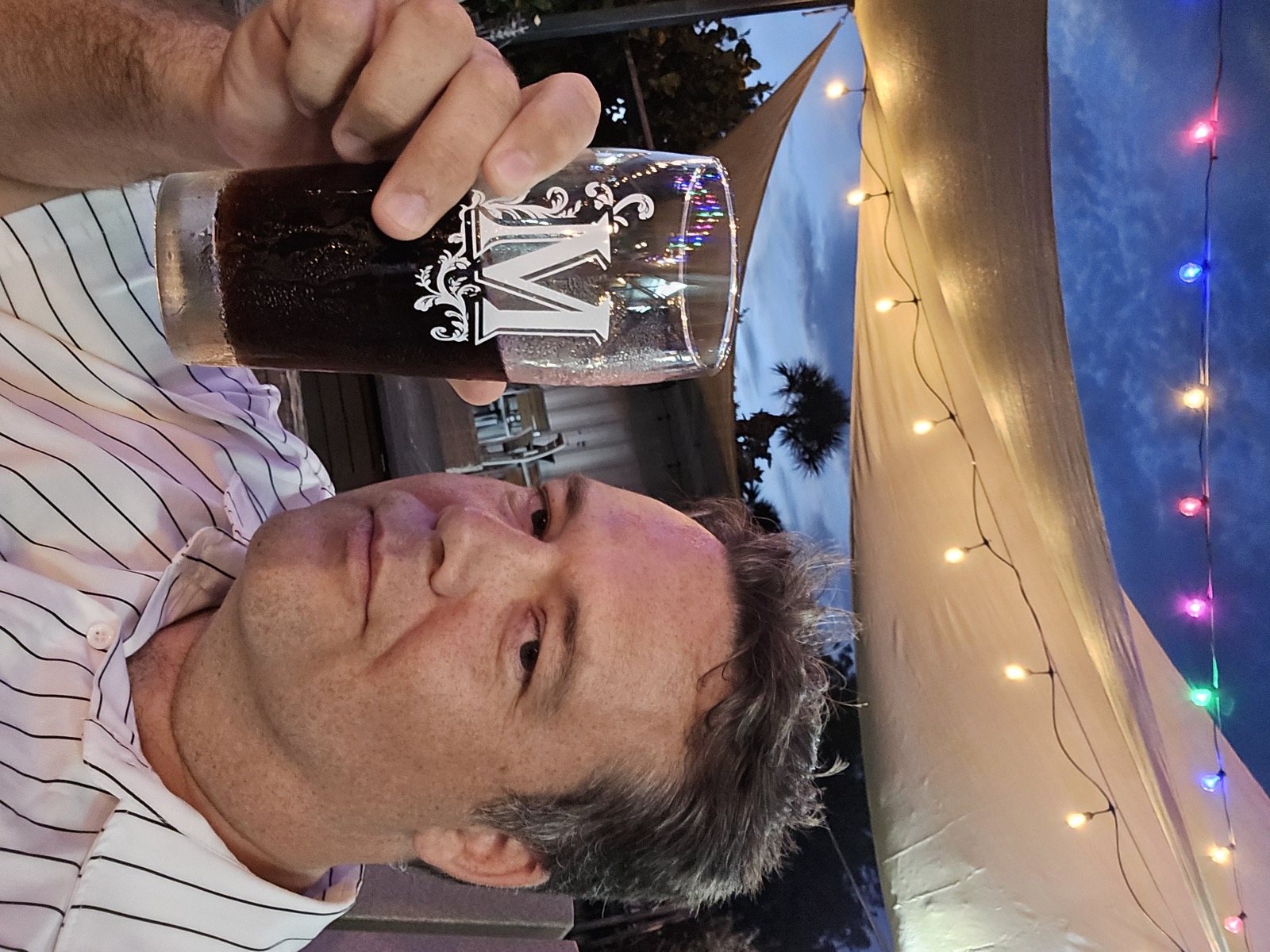 Justin toasting at St Pete Beach